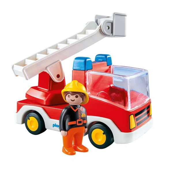 PLAYMOBIL 1-2-3 FIRE ENGINE WITH LADDER