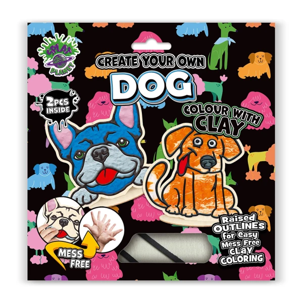 SPLAT PLANET MESS-FREE PAINT KIT WITH CLAY DOGS