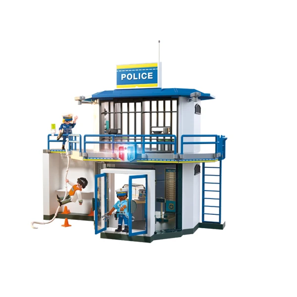 PLAYMOBIL CITY ACTION POLICE STATION WITH INVESTIGATION ROOM