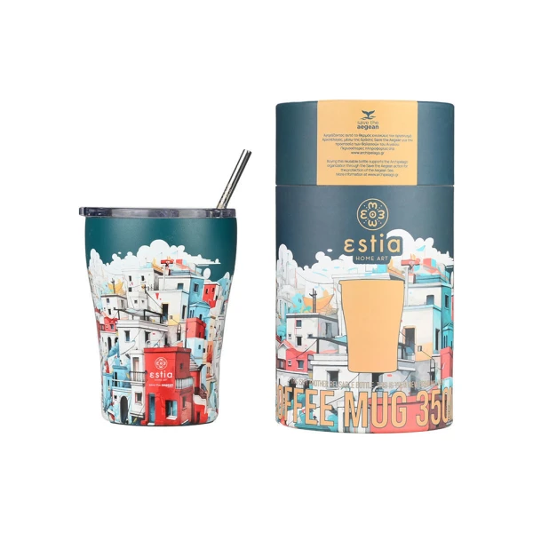 ESTIA HOME ART ΘΕΡΜΟΣ COFFEE MUG 350ml - URBAN MYTHOS