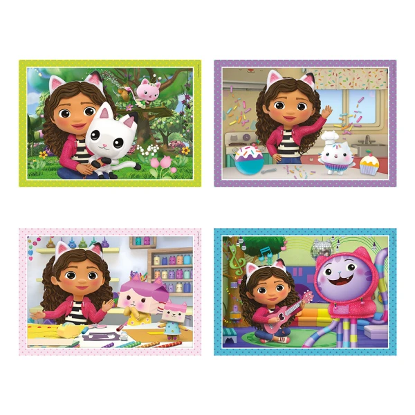 CLEMENTONI KIDS PUZZLE SUPER COLOR 4 IN 1 GABBY DOLLHOUSE PIXAR 12-16-20-24 PCS