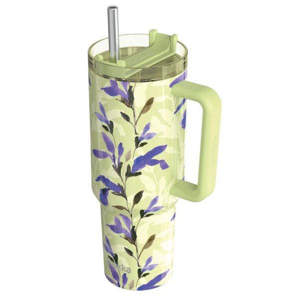 QUOKKA STAINLESS STEEL THERMAL RAMBLER ΚΟΥΠΑ ΜΕ ΚΑΛΑΜΑΚΙ XL 1200ml - MATCHA