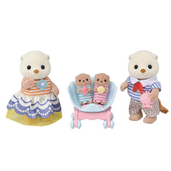 THE SYLVANIAN FAMILIES SEA OTTER FAMILY PLAYSET