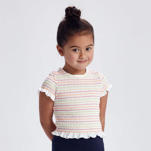 MAYORAL SHORT SLEEVES BLOUSE NEST BEE WHITE