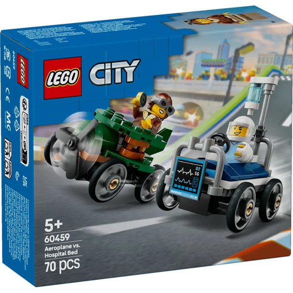 LEGO® CITY ΠΑΚΕΤΟ ΑΓΩΝΙΣΤΙΚΩΝ ΑΥΤΟΚΙΝΗΤΩΝ - ΑΕΡΟΠΛΑΝΟ VS. ΝΟΣΟΚΟΜΕΙΑΚΟ ΚΡΕΒΑΤΙ