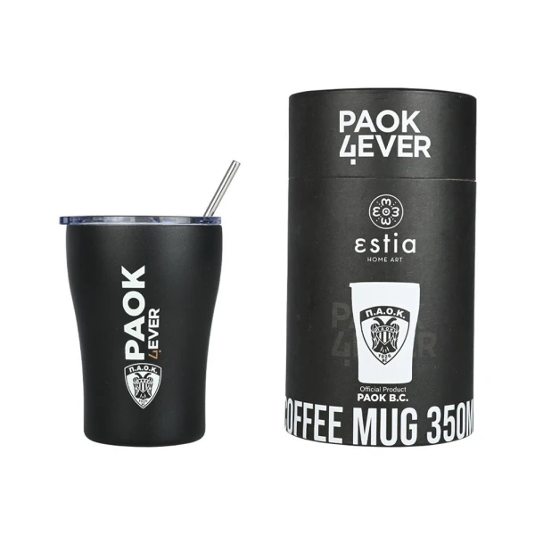 ESTIA HOME ART ΘΕΡΜΟΣ COFFEE MUG 350ml - PAOK