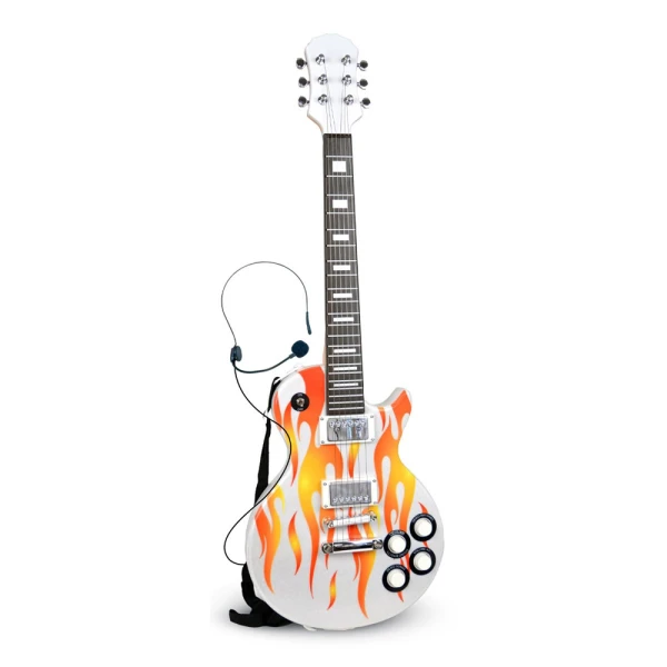 BONTEMPI WIRELESS ELECTRONIC ROCK GUITAR GIBSON MODEL WITH HEADSET MICROPHONE