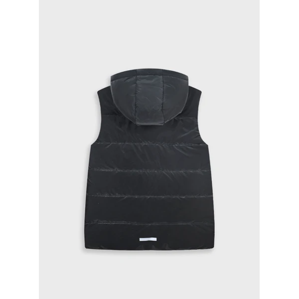 ENERGIERS SLEEVELESS JACKET WITH HOOD GIRL BLACK
