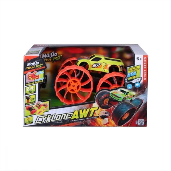 MAISTO TECH R/C CYCLONE AWT 2.4GHz  (USB RECHARGABLE) YELLOW-ORANGE