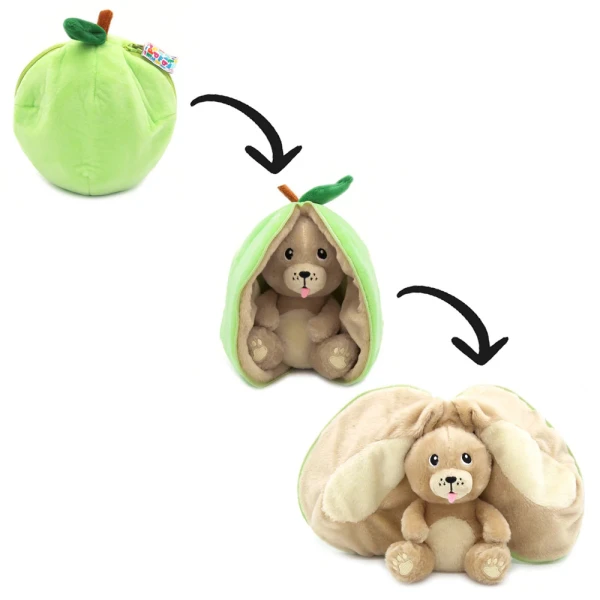 FLIPETZ VEGGIE SERIES PLUSH CROCKET THE DOG-APPLE