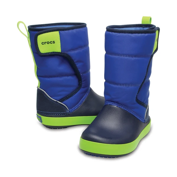 CROCS LODGEPOINT SNOW BOOT K BLUE JEAN-NAVY
