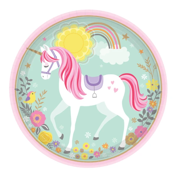 ΧΑΡΤΙΝΑ ΠΙΑΤΑ 23 εκ. 8 τεμ. MAGICAL UNICORN