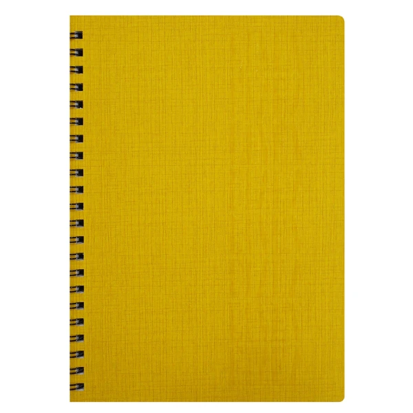 SPIRAL NOTEBOOK A4 4 TOPICS 120 SHEETS LINEN - 5 COLOURS