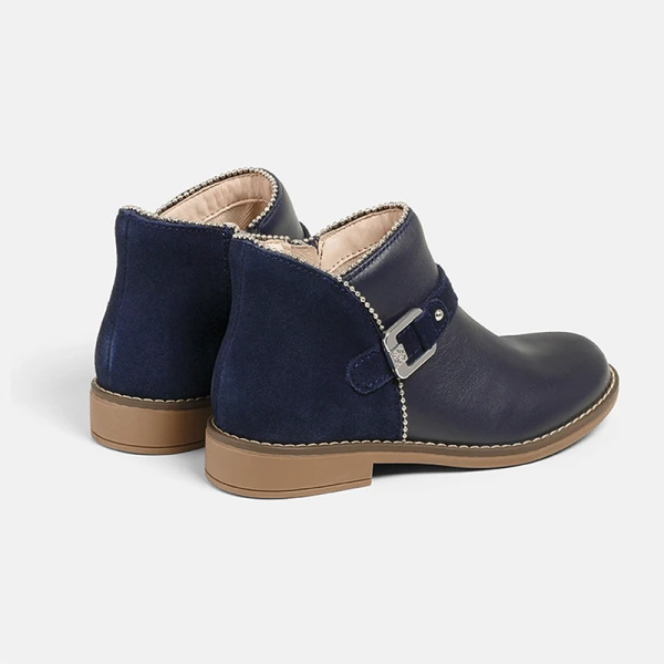 MAYORAL LEATHER BOOTS NAVY BLUE 