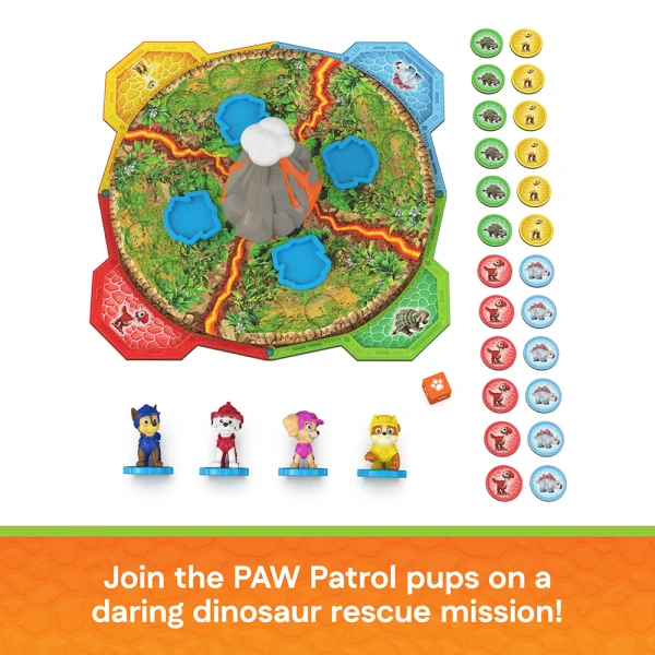 PAW PATROL DINO MOVIE BOARD GAME HELP THE PUPS RESCUE THE DINOS