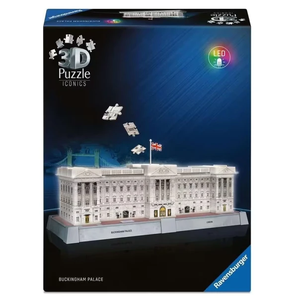 RAVENSBURGER 3D ICONICS PUZZLE 216 pcs BUCKINHAM PALACE NIGHT EDITION