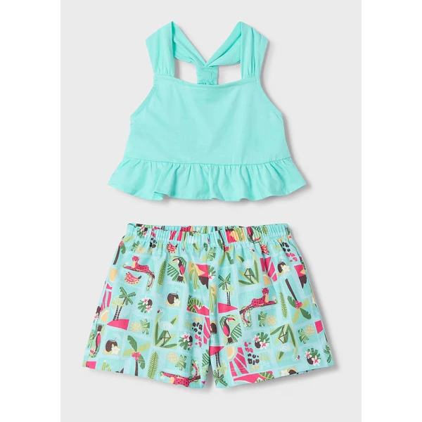 MAYORAL SET SHORTS COTTON  LIGHT BLUE 