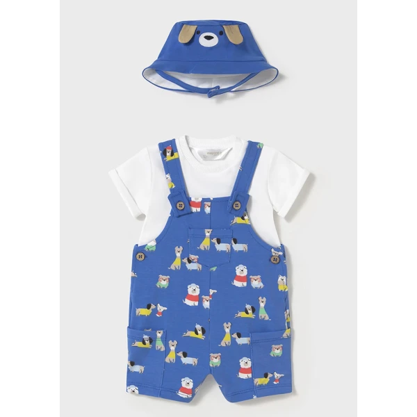 MAYORAL SET DUNGAREES WITH PRINT ELECTRIC BLUE