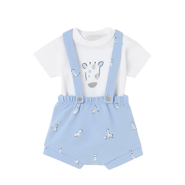 MAYORAL SET TROUSERS WITH STRAPS LIGHT BLUE