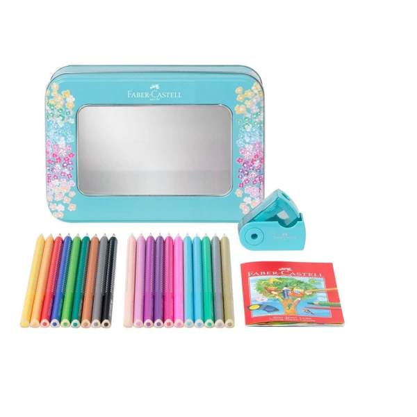 FABER-CASTELL ΜΕΤΑΛΛΙΚΗ ΚΑΣΕΤΙΝΑ SPARKLE ΜΕ 20 ΞΥΛΟΜΠΟΓΙΕΣ 