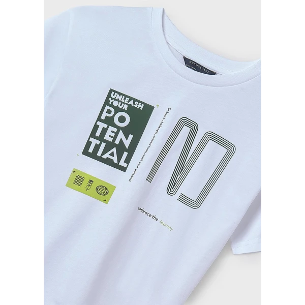 MAYORAL SHORT-SLEEVED T-SHIRT THERMOGRAPHIC WHITE