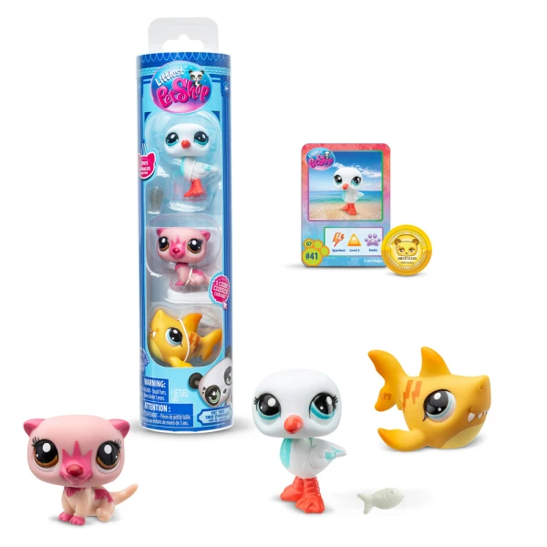 LITTLEST PETSHOP ΦΙΓΟΥΡΕΣ 3 τμχ. ΣΕ ΣΩΛΗΝΑ W1 - ISLAND VIBES