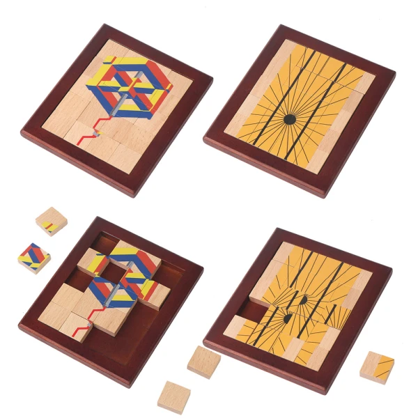OPTICAL ILLUSION PUZZLE - 4 DESIGNS