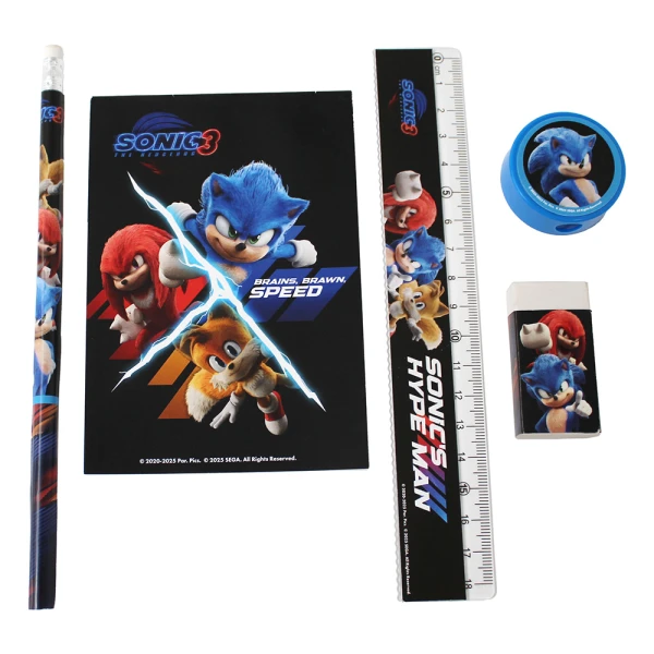 ΣΕΤ ΣΧΟΛΙΚΟ & ΜΠΛΟΚΑΚΙ ΣΗΜΕΙΩΣΕΩΝ SONIC 3 THE HEDGEHOG