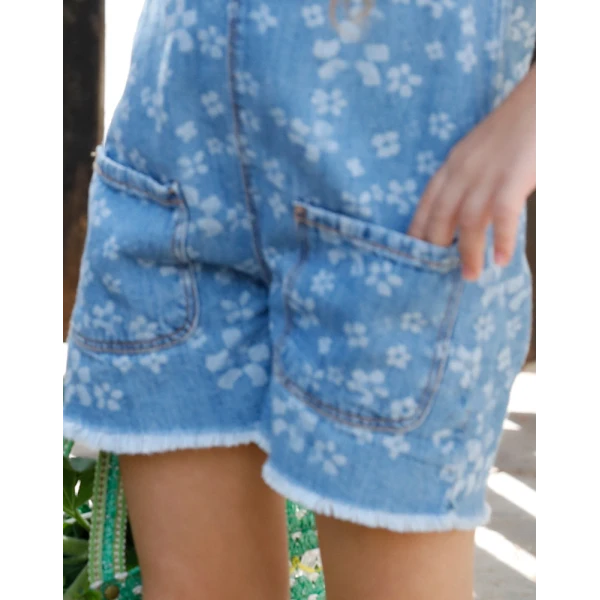 ENERGIERS BEBE GIRL DUNGAREES BLUE JEAN