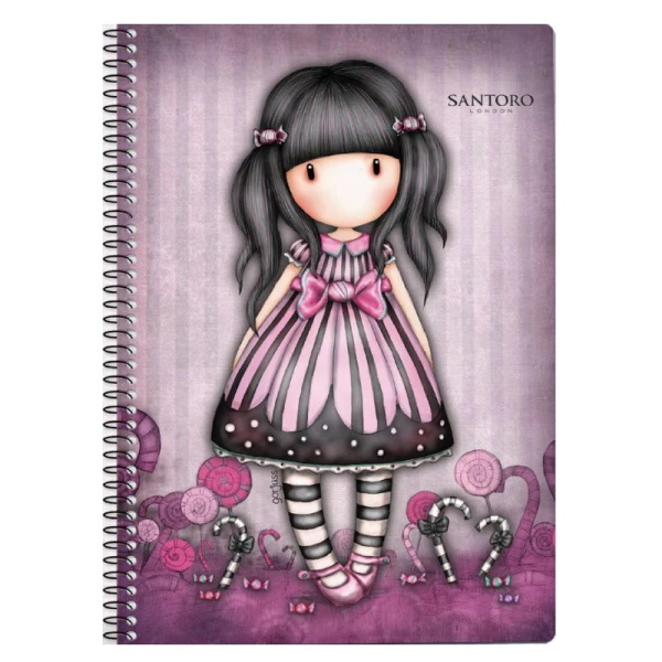 GORJUSS SPIRAL NOTEBOOK 3 SUBJECTS 21X29 - 4 DESIGNS