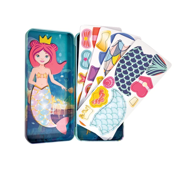 HAPPIHOBBI MAGNET TINS CITY HEROES - FASHION GIRL - MERMAID PRINCESS EDUCATIONAL PAPER MAGNETS - 3 DESIGNSMAGNETS FOR AGES 3+ - 2 DESIGNS