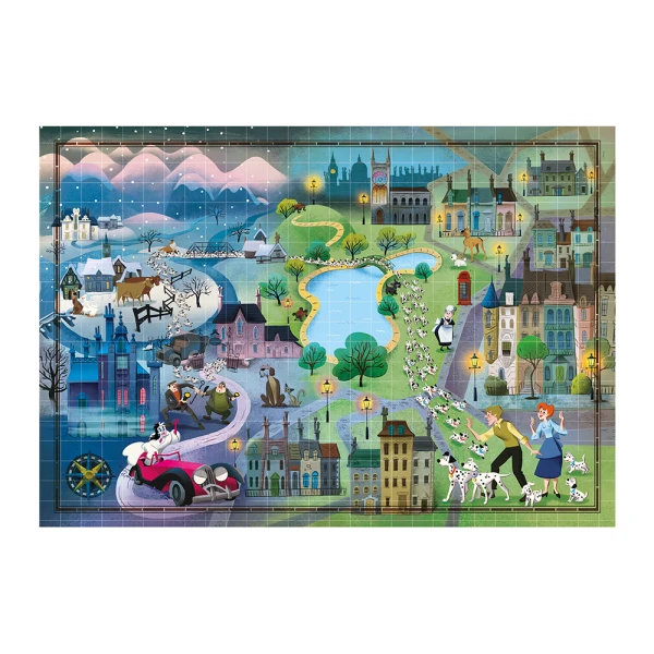CLEMENTONI PUZZLE STORY MAPS 101 DALMATIANS 1000 pcs