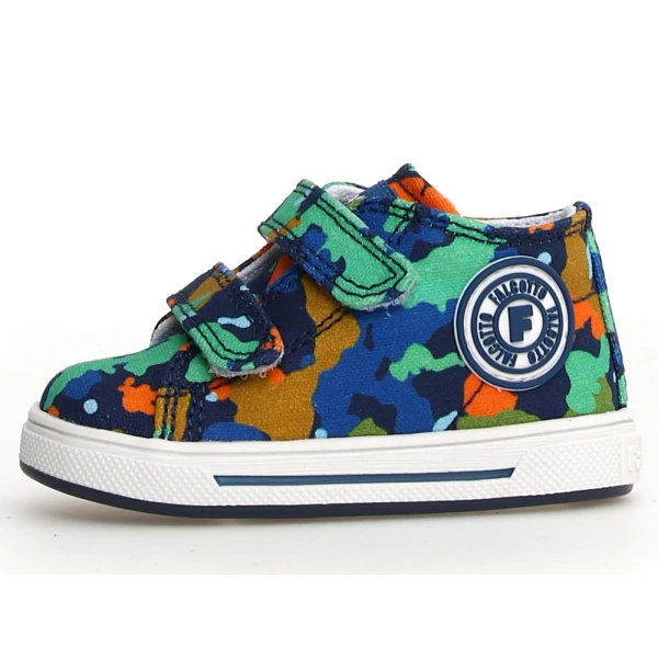 NATURINO ΠΑΙΔΙΚΑ ΠΑΠΟΥΤΣΙΑ FALCOTTO MICHAEL CANVAS DELAVE COMUFLAGE NAVY ΠΟΛΥΧΡΩΜΟ