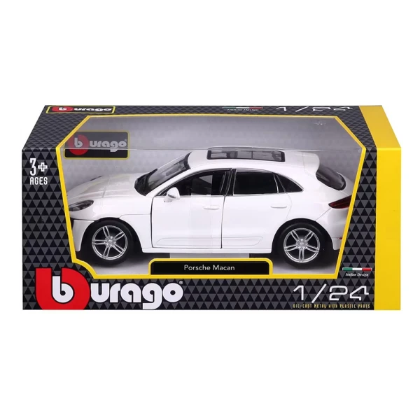 BBURAGO 1:24 PORSCHE MACAN WHITE