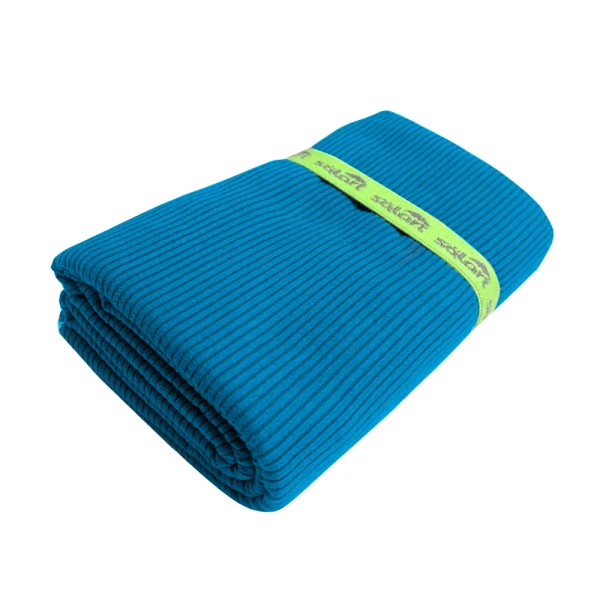 BEACH TOWEL MICROFIBER LARGE 80x195 cm CORDUROY BLUE/LIGHT GREEN