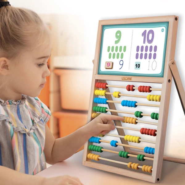 LISCIANI MONTESSORI ΟΙ ΠΡΩΤΕΣ ΜΟΥ ΔΕΞΙΟΤΗΤΕΣ ΞΥΛΙΝΟΣ ΑΒΑΚΑΣ ΜΕ ΠΙΝΑΚΑ