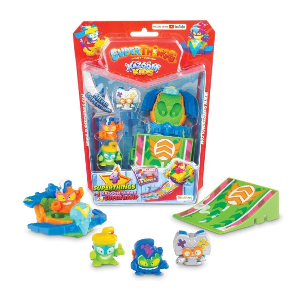 SUPERTHINGS ΜΙΚΡΟΠΛΑΣΜΑΤΑ KAZOOM KIDS BLISTER 4 ΦΙΓΟΥΡΕΣ ΜΕ ΑΞΕΣΟΥΑΡ ΓΙΑ 3+ ΧΡΟΝΩΝ