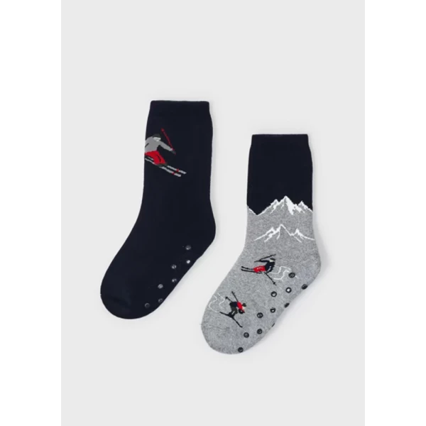 MAYORAL SET SOCKS ANTI-SLIP NAVY BLUE