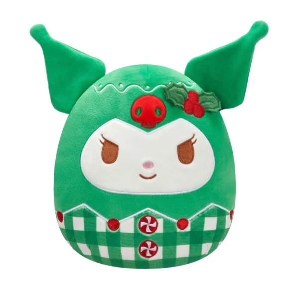 SQUISHMALLOWS SANRIO XMAS PLUSH 20 cm - KUROMI FESTIVE GREEN