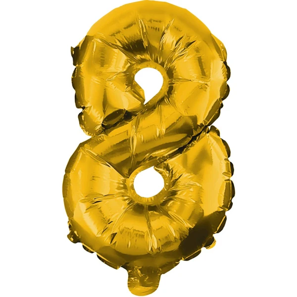 BALLOON GOLD FOIL 85 cm No 8