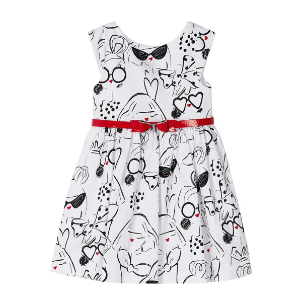 MAYORAL DRESS WITH BELT WHITE
