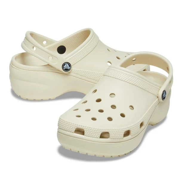 CROCS CLASSIC PLATFORM CLOG W BONE
