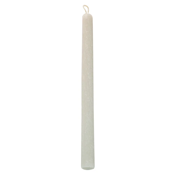 UNIKER HANDMADE CANDLE 2X29 cm ROUND SCRATCHED LIGHT BEIGE