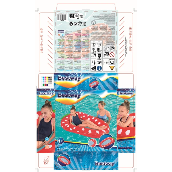 BESTWAY ΦΟΥΣΚΩΤΟ ΣΤΡΩΜΑ SWEET SUMMER 178X103 εκ. ΦΡΑΟΥΛΑ