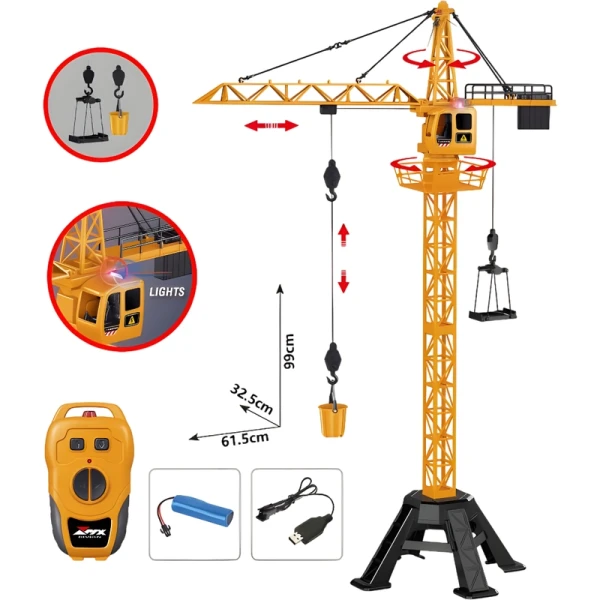 REMOTE CONTROL TOWER CRANE HEIGHT 99CM.