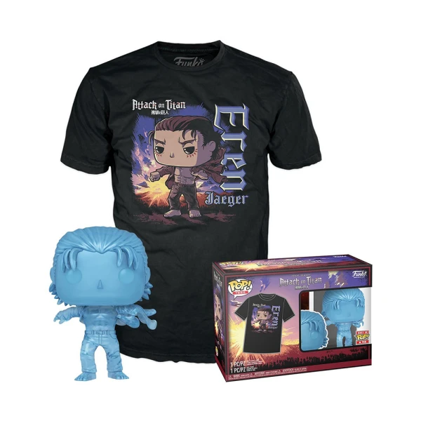 FUNKO POP & TEE! ΕΝΗΛΙΚΩΝ ATTACK ON TITAN FINAL SEASON ΦΙΓΟΥΡΑ ΒΙΝΥΛΙΟΥ EREN JAEGER (WITH MARKS) ΚΑΙ ΜΠΛΟΥΖΑΚΙ (MEDIUM)