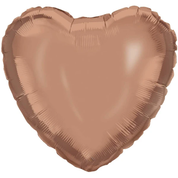 BALLOON HEART ROSE GOLD FOIL 46 cm