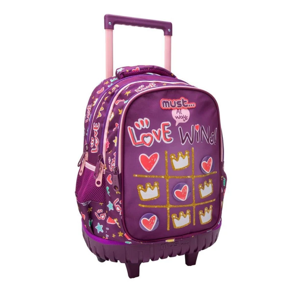 MUST ΤΣΑΝΤΑ ΠΛΑΤΗΣ TROLLEY 34X20X44 εκ. 3 ΘΗΚΕΣ LOVE WINS