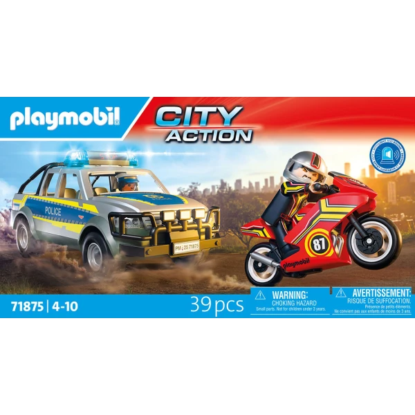 PLAYMOBIL CITY ACTION ΑΣΤΥΝΟΜΙΚΟ ΟΧΗΜΑ PICKUP ΚΑΙ ΜΟΤΟΣΥΚΛΕΤΑ