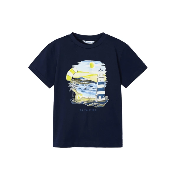 MAYORAL SHORT SLEEVE BLOUSE GLOW IN THE DARK NAVY BLUE